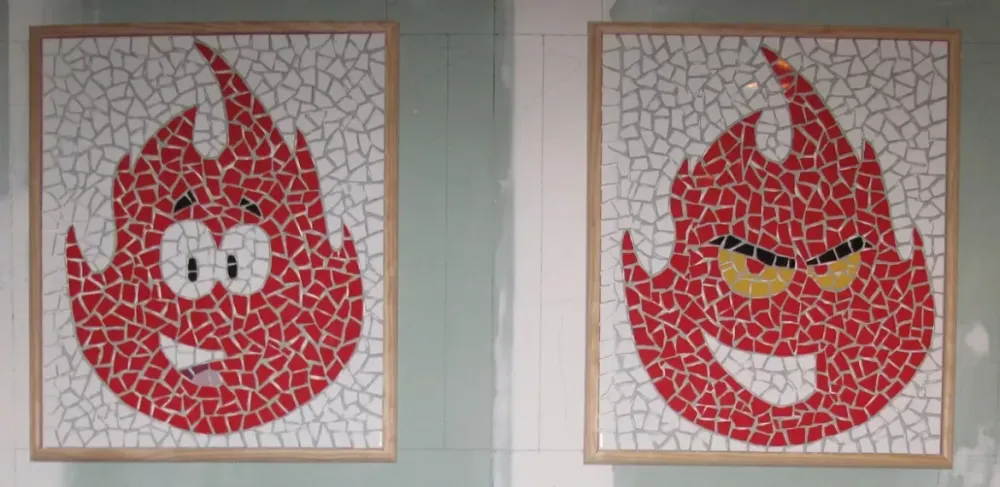 Mosaique flammes