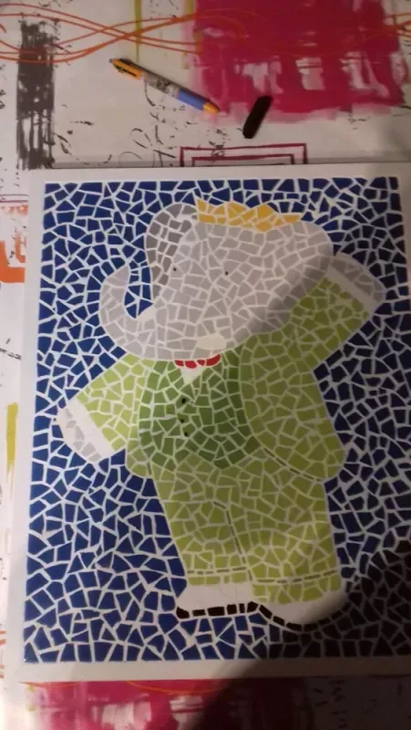 Mosaique elephant